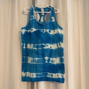 Ivivva Lululemon Girls Tie Dye Racerback Tank Blue Size 14